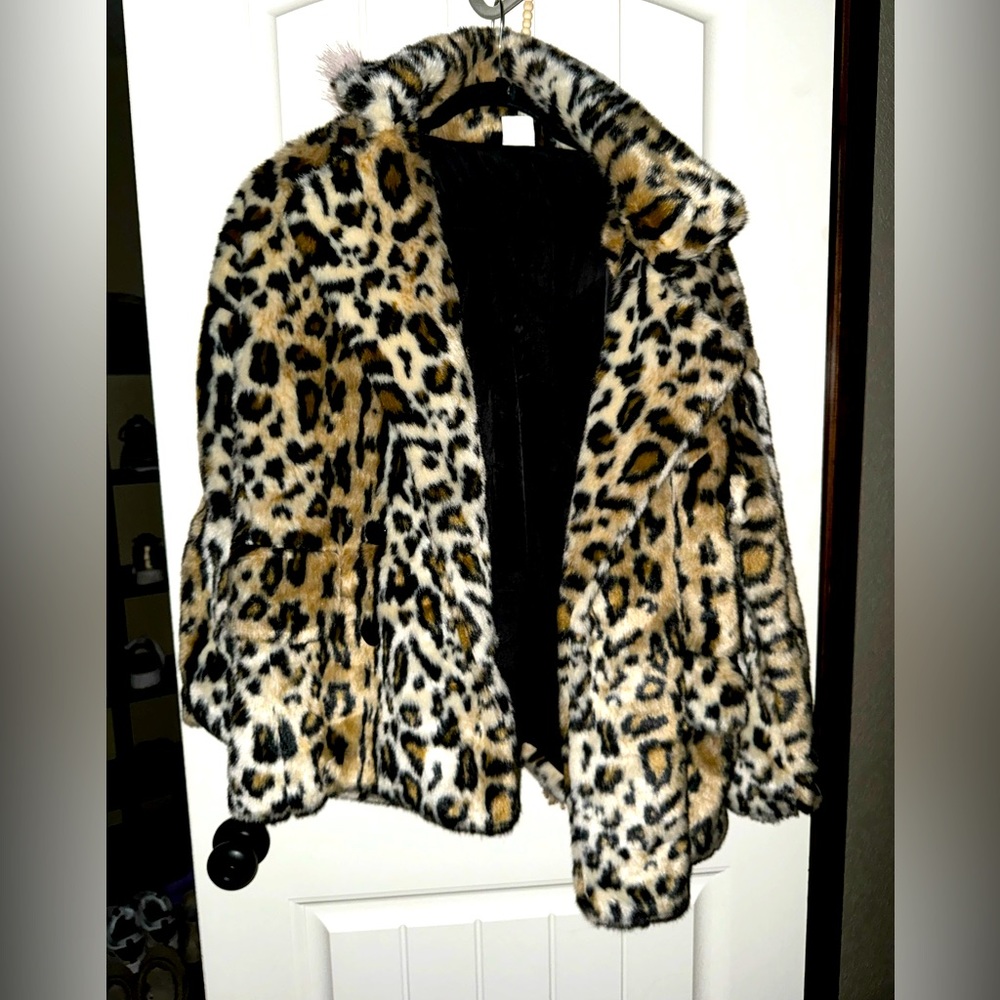 Leopard print coat
